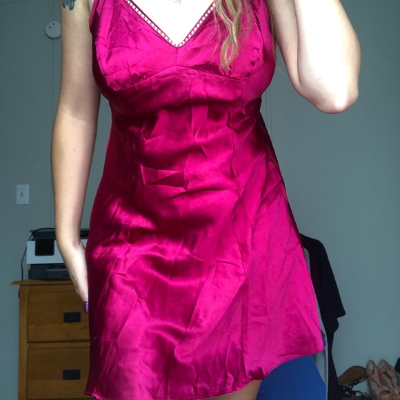 Cute little fushia colored slip dress - Picture 3 of 5